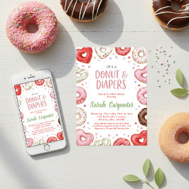Donuts and Diapers Baby Shower Sprinkle Pastel Kaart
