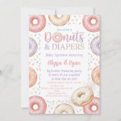 Donuts and Diapers Baby Shower Sprinkle Pastel Kaart (Voorkant)