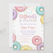 Donuts and Diapers Baby Shower Sprinkle Pastel Kaart (Voorkant)