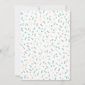 Donuts and diapers Baby Sprinkle Invitation Kaart (Achterkant)