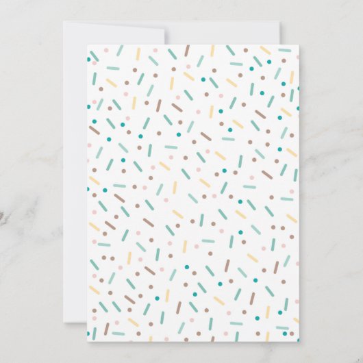 Donuts and diapers Baby Sprinkle Invitation Kaart (Achterkant)