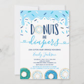 Donuts and diapers Baby Sprinkle Invitation Kaart (Voorkant)