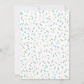 Donuts and diapers Baby Sprinkle Invitation Kaart (Achterkant)