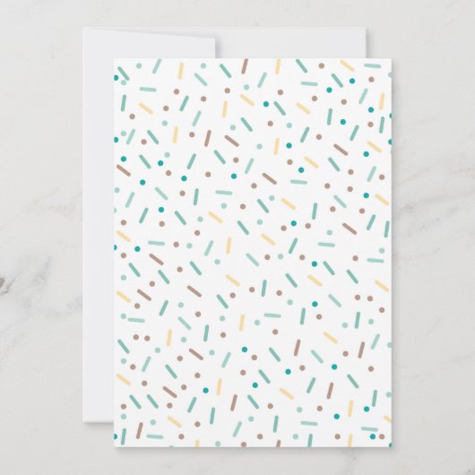 Donuts and diapers Baby Sprinkle Invitation Kaart (Achterkant)