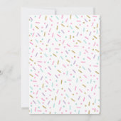 Donuts and diapers Baby Sprinkle Invitation Kaart (Achterkant)