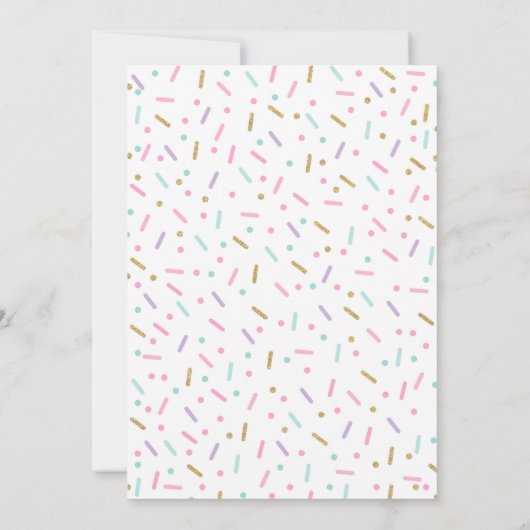 Donuts and diapers Baby Sprinkle Invitation Kaart (Achterkant)