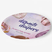 Donuts and Diapers Baby Sprinkle Shower Papieren Bordje (Gekanteld)