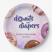 Donuts and Diapers Baby Sprinkle Shower Papieren Bordje (Voorkant)