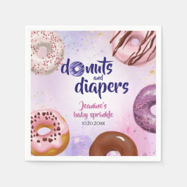 Donuts and Diapers Baby Sprinkle Shower Servet