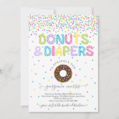 Donuts and Diapers Sprinkle Baby shower Kaart (Voorkant)