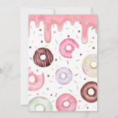 Donuts and Diapers Sprinkle Baby shower Kaart (Achterkant)