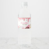 Donuts and Diapers Sprinkle Baby shower Waterfles Etiket (Voorkant)