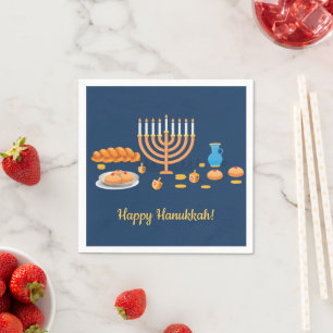 Donuts and Dreidels Hanukkah Holiday Servet