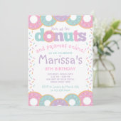 Donuts and Pajamas Virtual Party Kaart (Staand voorkant)