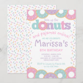 Donuts and Pajamas Virtual Party Kaart (Voorkant / Achterkant)