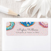 Donuts and Sprinkles Pink Script Retouradres Etiket (Insitu)
