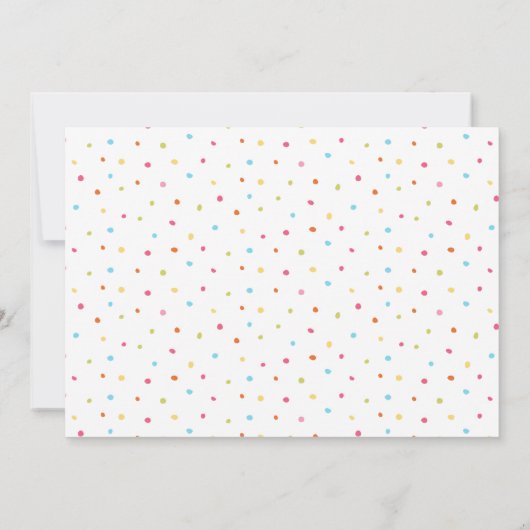 Donuts and Sprinkles Uitnodiging tweede verjaardag (Achterkant)