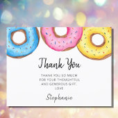 Donuts Baby Shower Bedankt Briefkaart