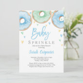 Donuts Baby shower boy Kaart (Staand voorkant)