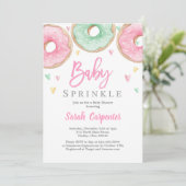 Donuts Baby shower girl Kaart (Staand voorkant)