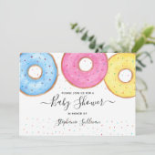 Donuts Baby shower Kaart (Staand voorkant)