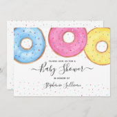 Donuts Baby shower Kaart (Voorkant / Achterkant)