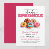 Donuts Baby Spikkels Roze Baby Meisje Kaart (Voorkant / Achterkant)