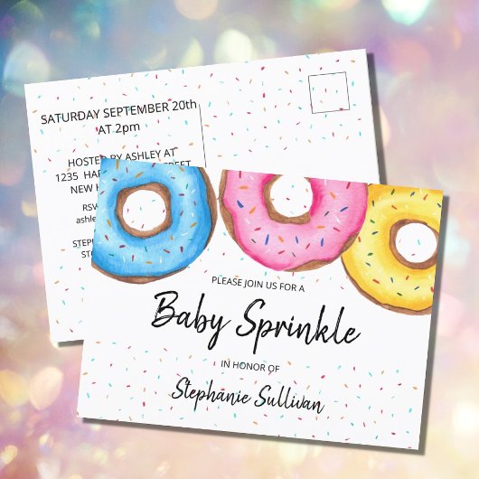 Donuts Baby Sprinkle Invitation Briefkaart