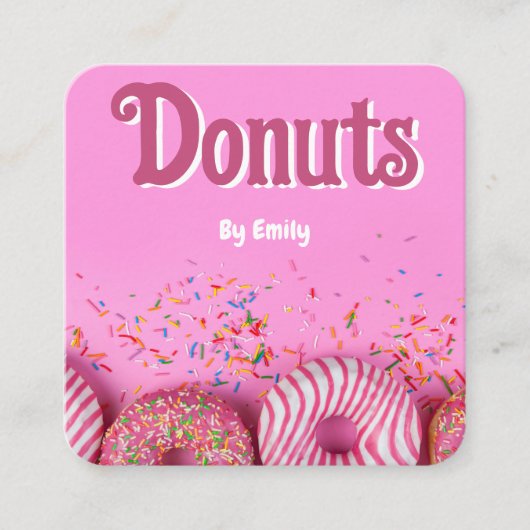 Donuts Bakery Square Visitekaartje (Voorkant)