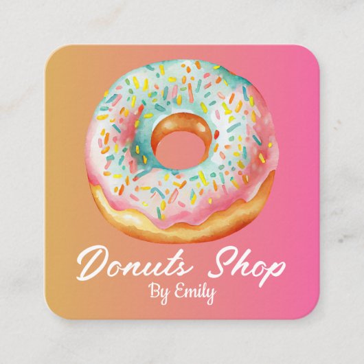 Donuts Bakery Square Visitekaartje (Voorkant)