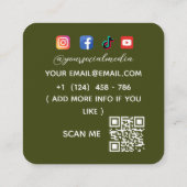 Donuts Bakery Square Visitekaartje (Achterkant)