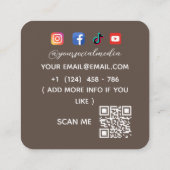 Donuts Bakery Square Visitekaartje (Achterkant)