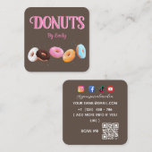 Donuts Bakery Square Visitekaartje (Voorkant / Achterkant)