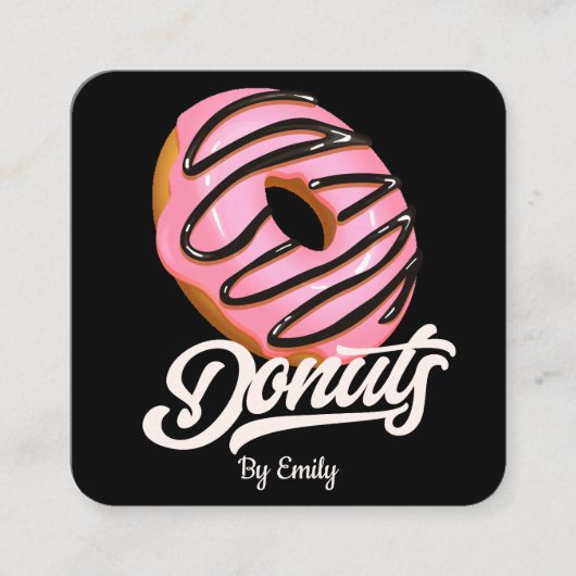 Donuts Bakery Square Visitekaartje (Voorkant)