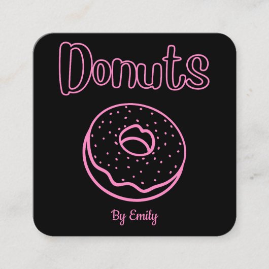 Donuts Bakery Square Visitekaartje (Voorkant)