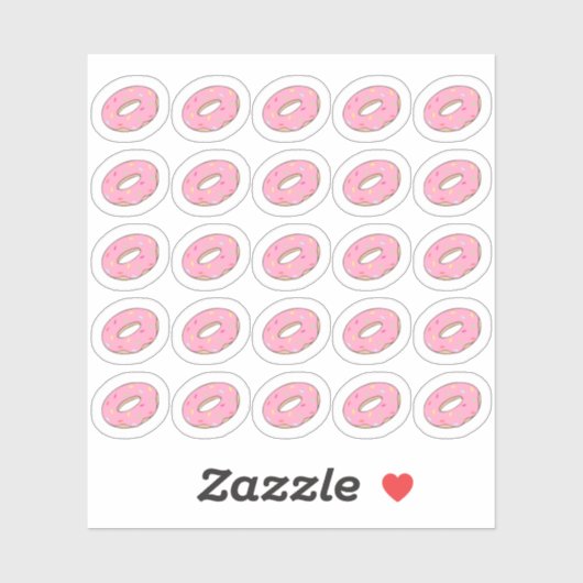Donuts Bakkerij Dessert Eten Bujo Planner  Sticker (Vel)