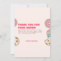 Donuts Bedankt Cards Small Business