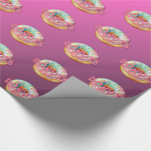Donuts besprenkelt waterverf cadeaupapier (Hoek)