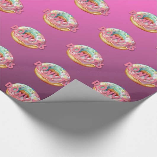 Donuts besprenkelt waterverf cadeaupapier (Hoek)