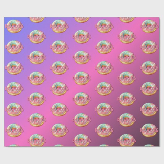 Donuts besprenkelt waterverf cadeaupapier (Vlak)