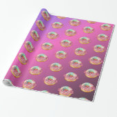 Donuts besprenkelt waterverf cadeaupapier (Uitgerold)
