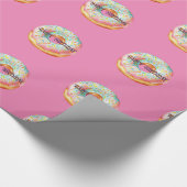 Donuts besprenkelt waterverf inpakpapier (Hoek)