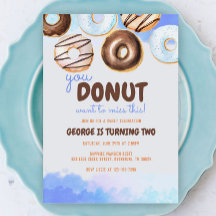 Donuts Birthday Boy Invitation