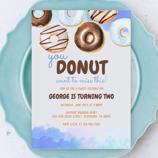 Donuts Birthday Boy Invitation Aankondiging