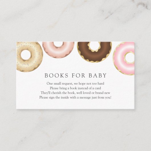 Donuts Books voor Baby-invoegkaart Informatiekaartje (Voorkant)