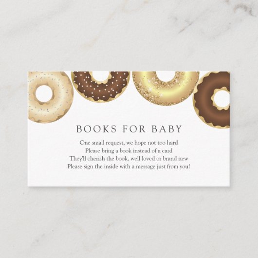 Donuts Books voor Baby-invoegkaart Informatiekaartje (Voorkant)