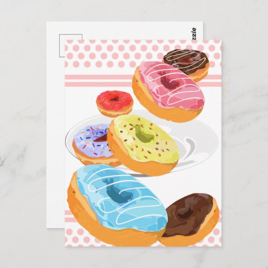 Donuts Briefkaart (Voorkant / Achterkant)