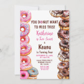 Donuts Broer en Zuster Gezamenlijk Verjaardagsfees Kaart (Voorkant)