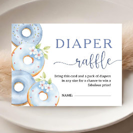 Donuts Brunch Baby Shower Jongen Luiers Raffle Informatiekaartje