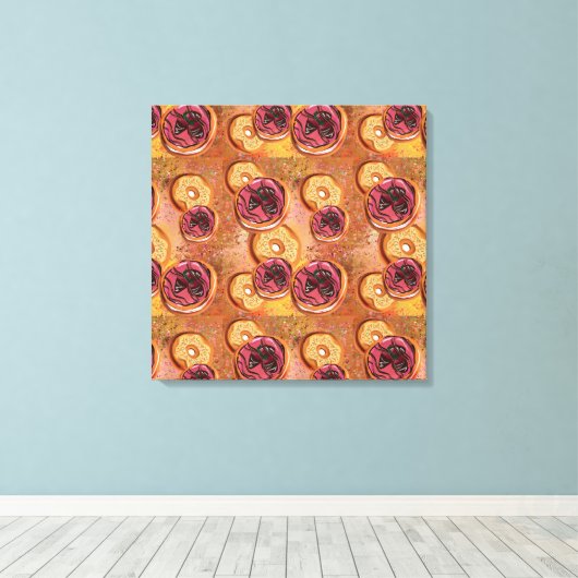 Donuts Canvas Afdruk (Insitu (Houten vloer))